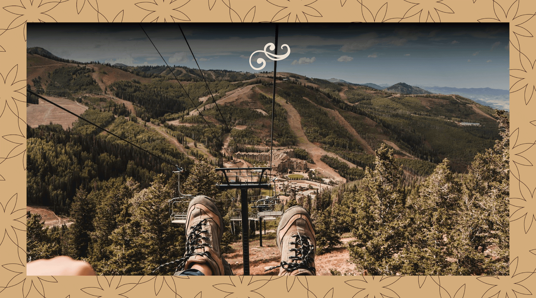 a view of a mountain from a ski lift