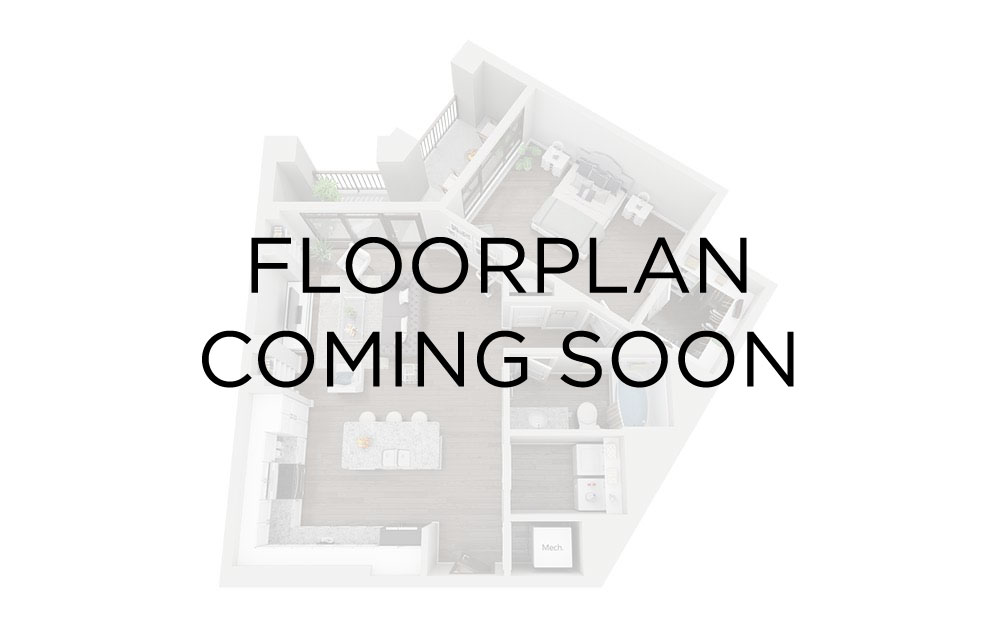 1D-1 - 1 bedroom floorplan layout with 1 bathroom and 682 square feet